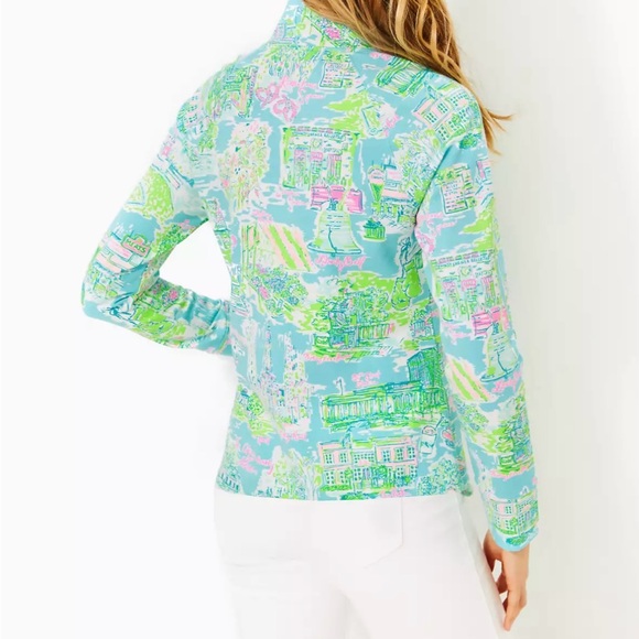 Brand New Lilly Pulitzer UPF 50+ Skipper Popover Lilly Loves Philly, L - Picture 2 of 5